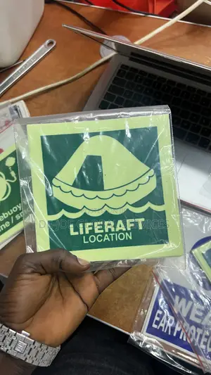 Liferaft Location Sign Photoluminescent IMO Marine Safety Sign