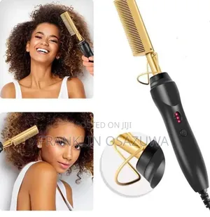 Professional Electric Hot Comb Hair Straightening Brush