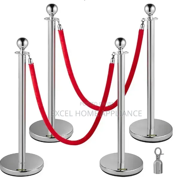 Luxury VIP Queue Stand With Red Velvet Rope