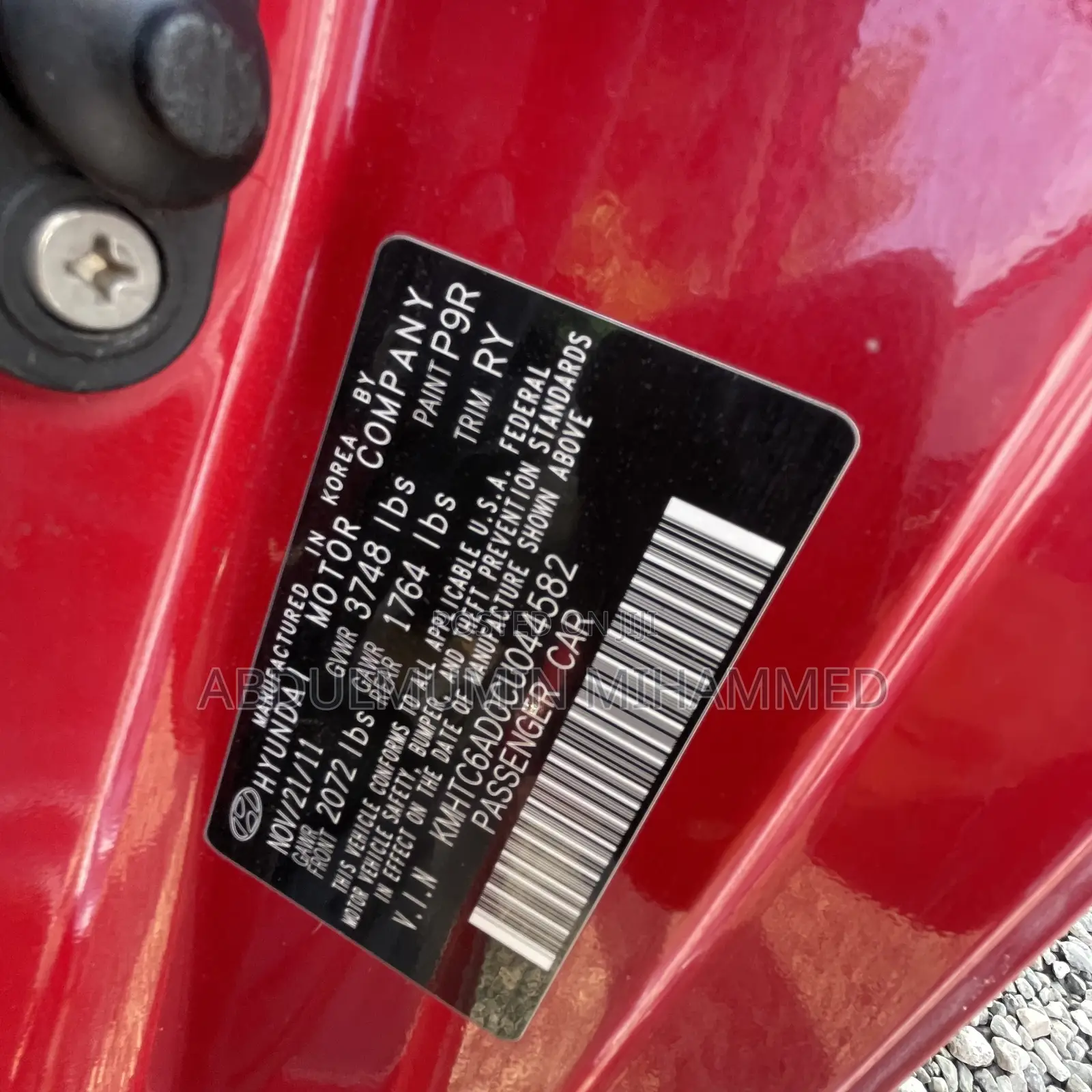 Hyundai Veloster Automatic 2012 Red