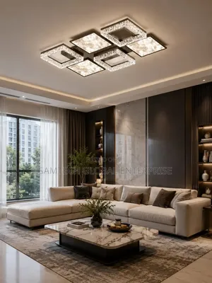 Modern Crystal Square LED Ceiling Chandelier – A Touch of Luxury