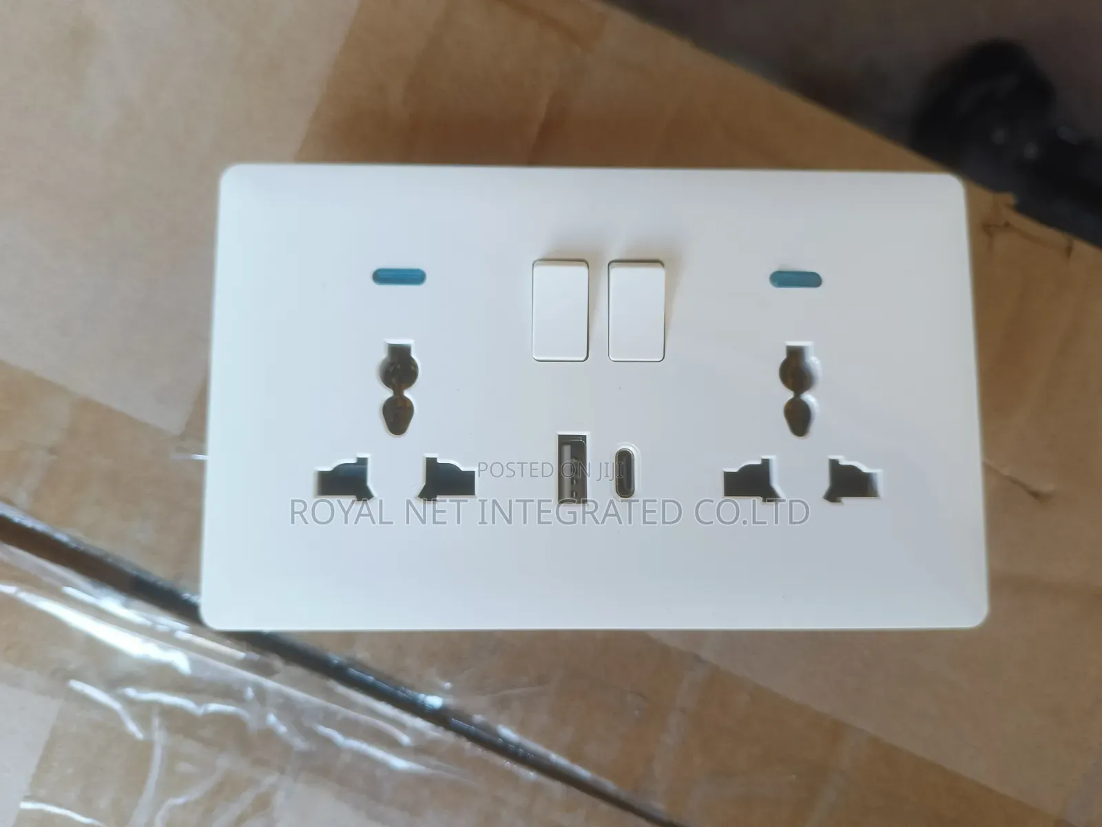 Double Multiple Plugs Socket With USB and Type C