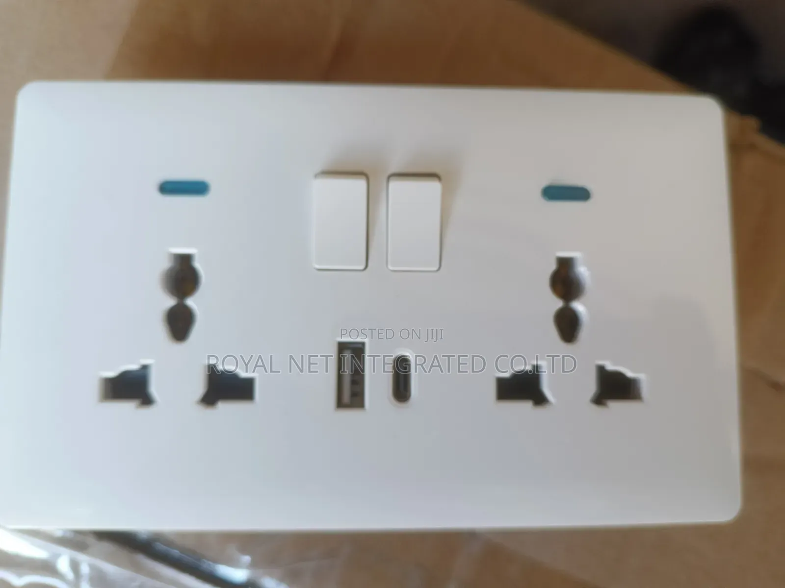 Double Multiple Plugs Socket With USB and Type C