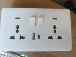 Double Multiple Plugs Socket With USB and Type C