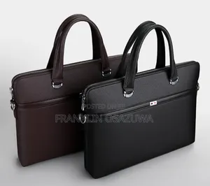 Premium Men's Leather Laptop Briefcase