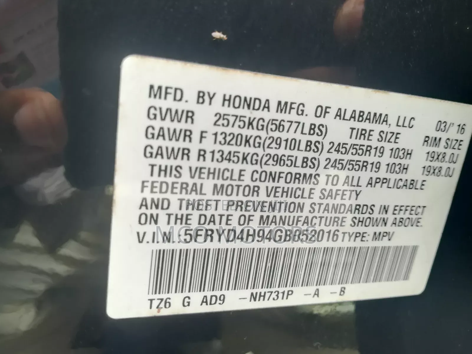 Acura MDX 2016 Black
