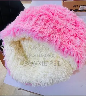 Donut Long Fur Bed With Hood