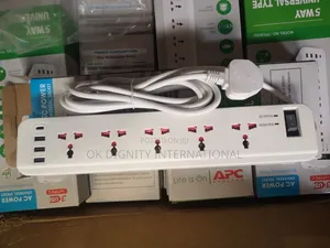 6-Way Extension Socket With Surge Protector 3 USB Ports Type-C