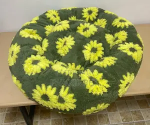 Flower Design Short Fur Donut Bed 100cm(L)