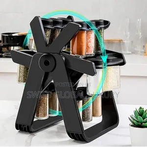 Quality 18-Jar 360° Rotating Ferris Wheel Spice Rack Organizer