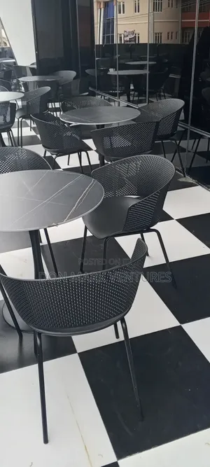 Restaurants Chair With Marble Top Table and 4 Set of Chairs