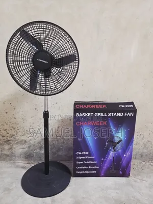 Charweek AC/DC Solar Rechargeable Fan