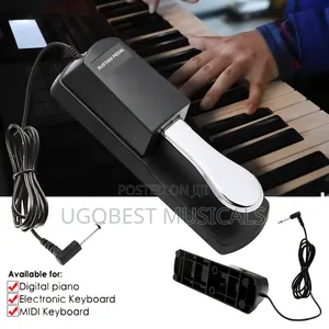Universal Classic Piano-Style Sustain Pedal With 6.35mm L-Shaped Plug