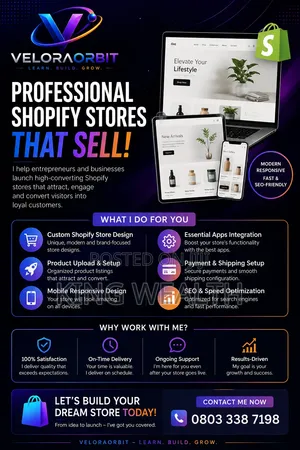 Let Us Create Your Ideal Shopify Store.