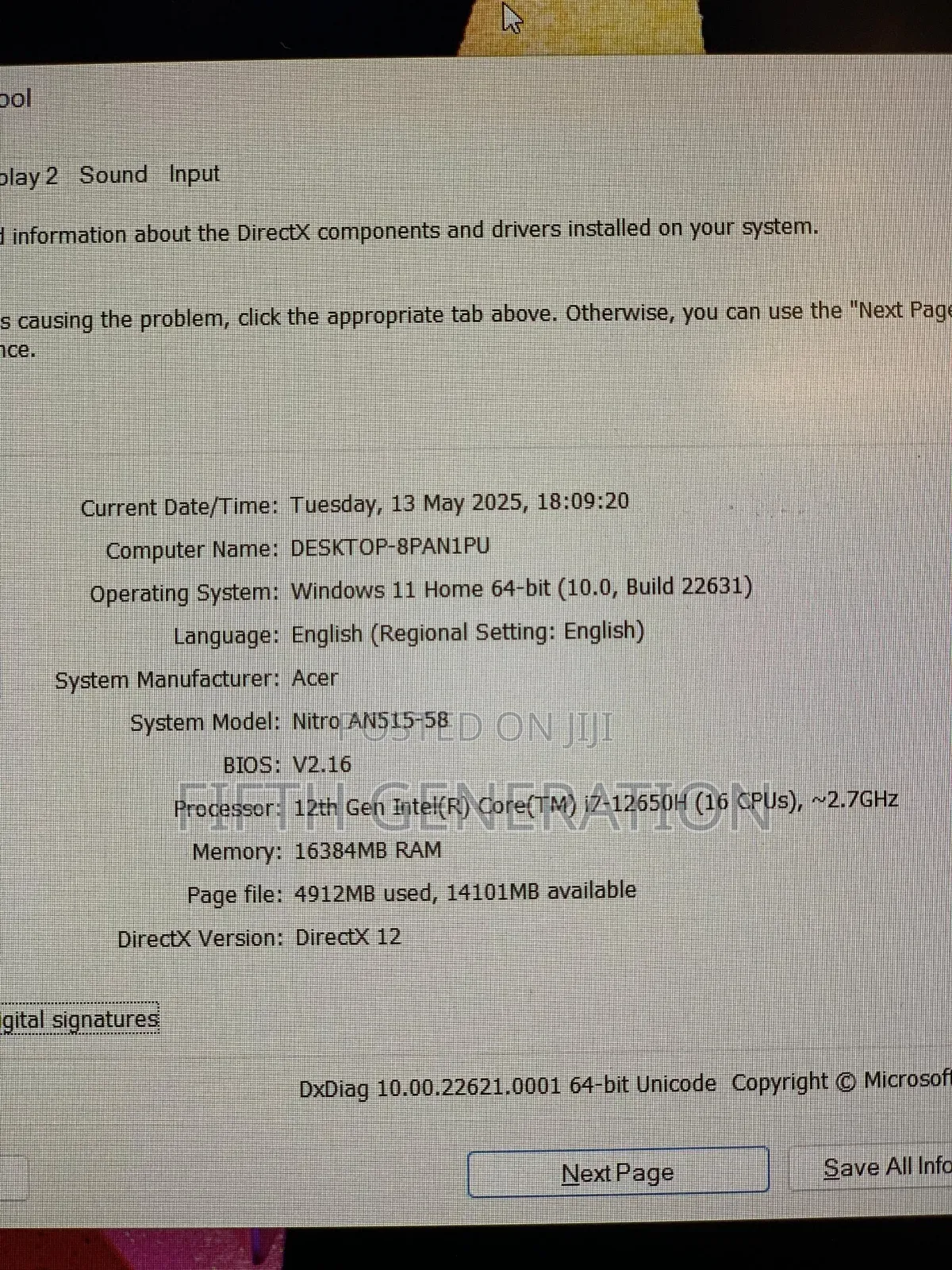 Laptop Acer Nitro 5 16GB Intel Core i7 SSD 512GB