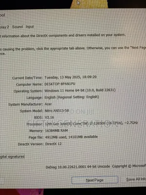 Laptop Acer Nitro 5 16GB Intel Core i7 SSD 512GB