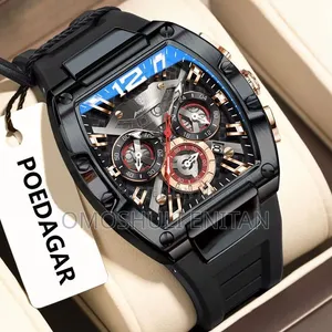 Poedagar Chronographic Silicone Rubber Watch