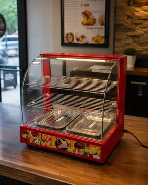 Two Plates Snacks Display Warmer