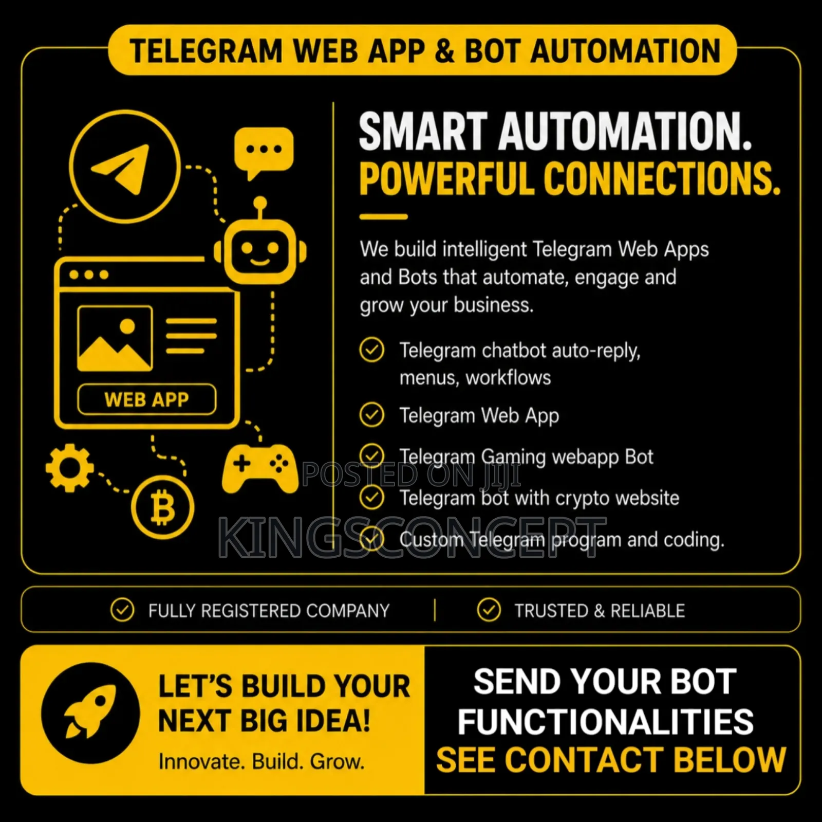 Telegram Bot & WebApp - Auto-Reply Menus, Workflows & Automation