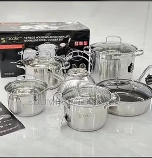 12 Pieces Stainless Cookware Set