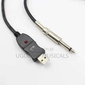 USB to 6.35mm Jack Instrument Interface Cable to PC (Plug Play)