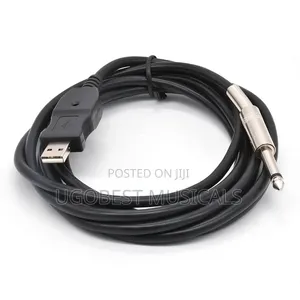 USB to 6.35mm Jack Instrument Interface Cable to PC (Plug Play)