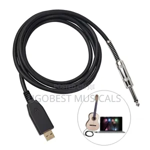 USB to 6.35mm Jack Instrument Interface Cable to PC (Plug Play)