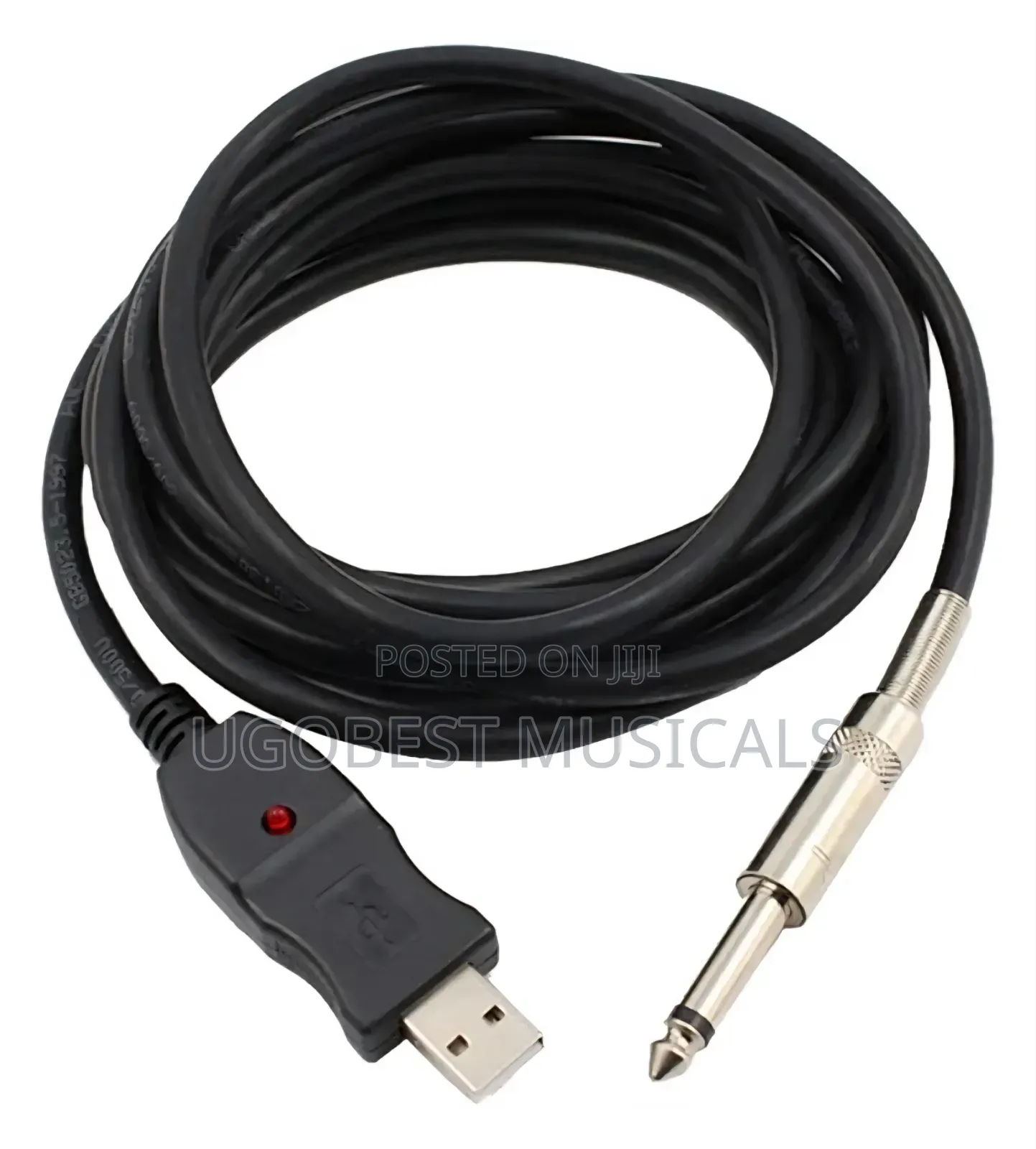 USB to 6.35mm Jack Instrument Interface Cable to PC (Plug Play)
