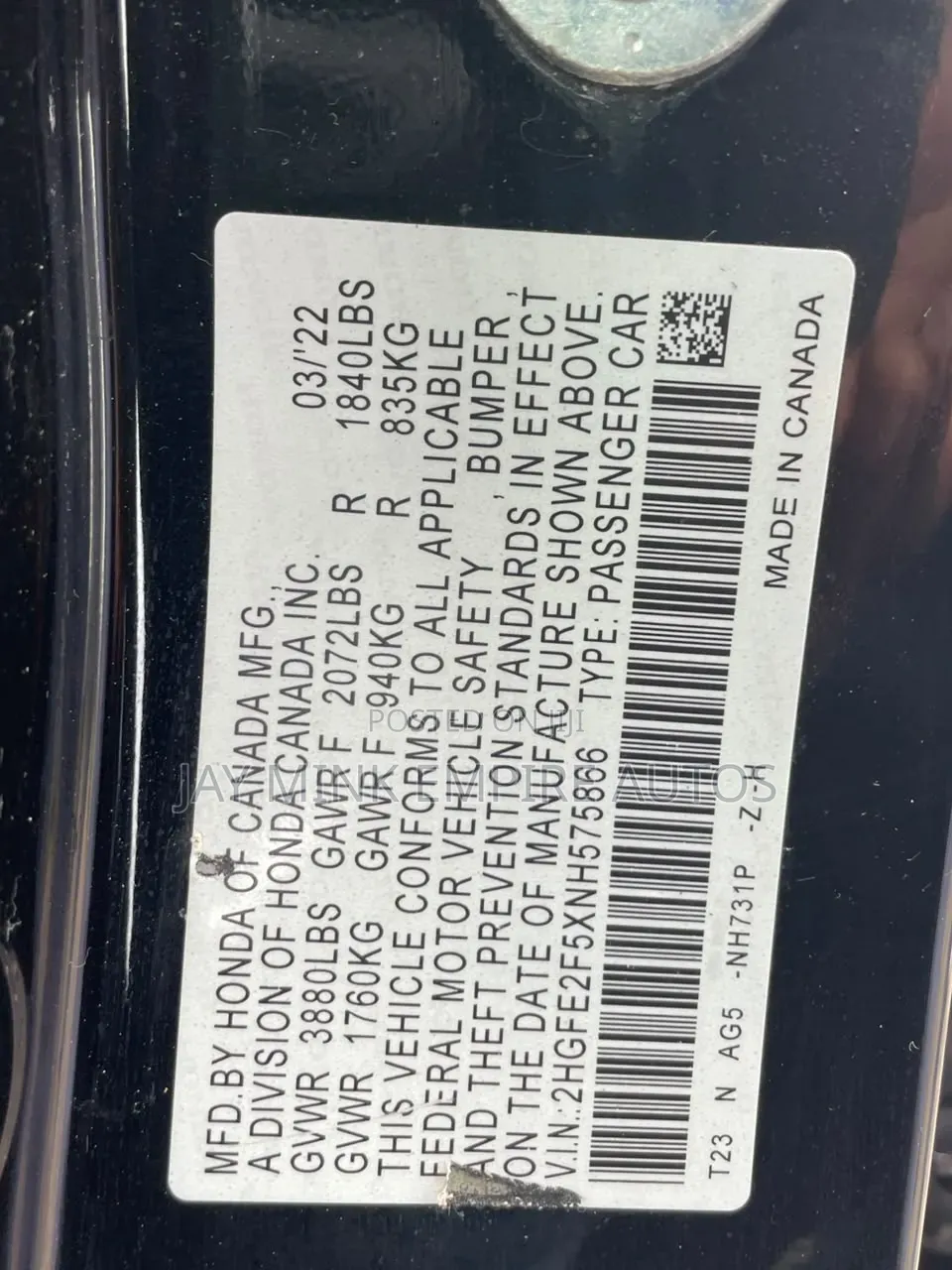 Honda Civic 2023 Black