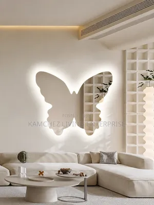 Premium 3 Light Butterfly Shaped Led Mirror