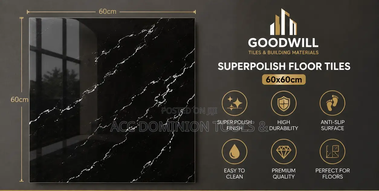 60x60 Superpolish Floor Tiles Goodwill