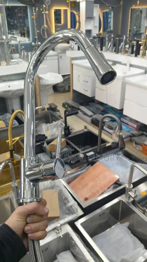 High Grade Kitchen Pull Out Sink Mixer Tap in Chrome,