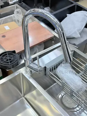 High Grade Kitchen Pull Out Sink Mixer Tap in Chrome,