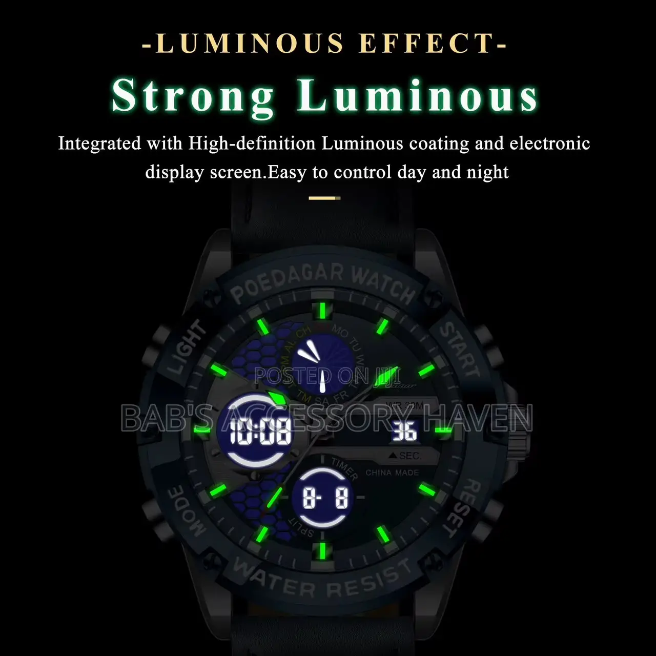 Poedagar Leather Watch