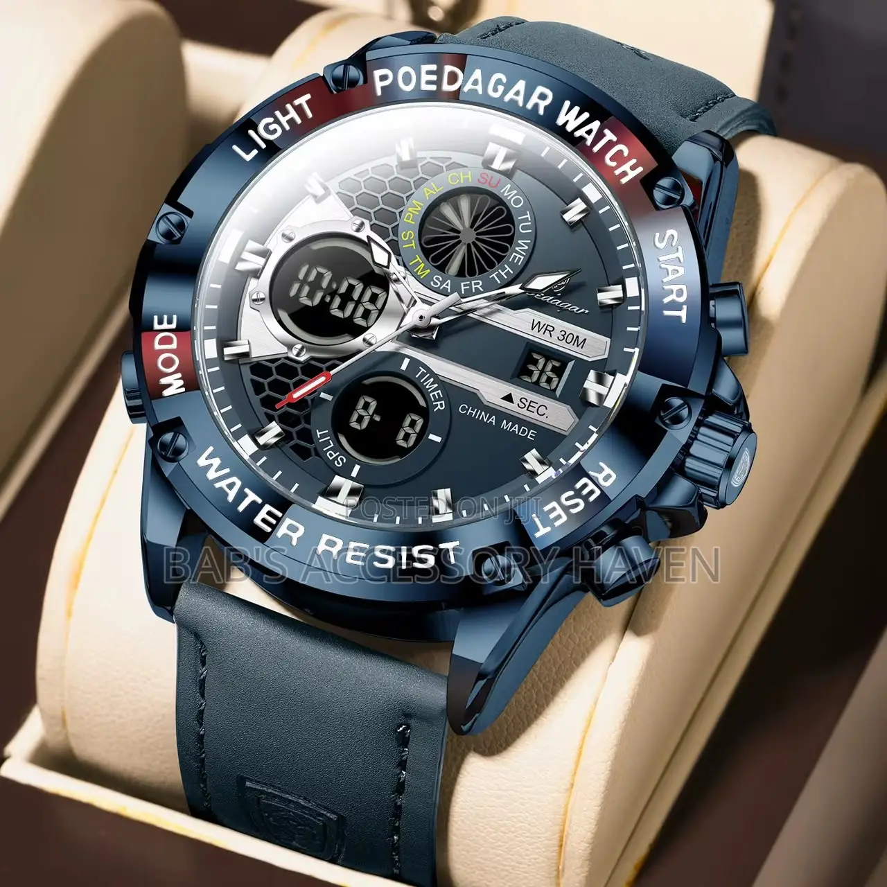 Poedagar Leather Watch