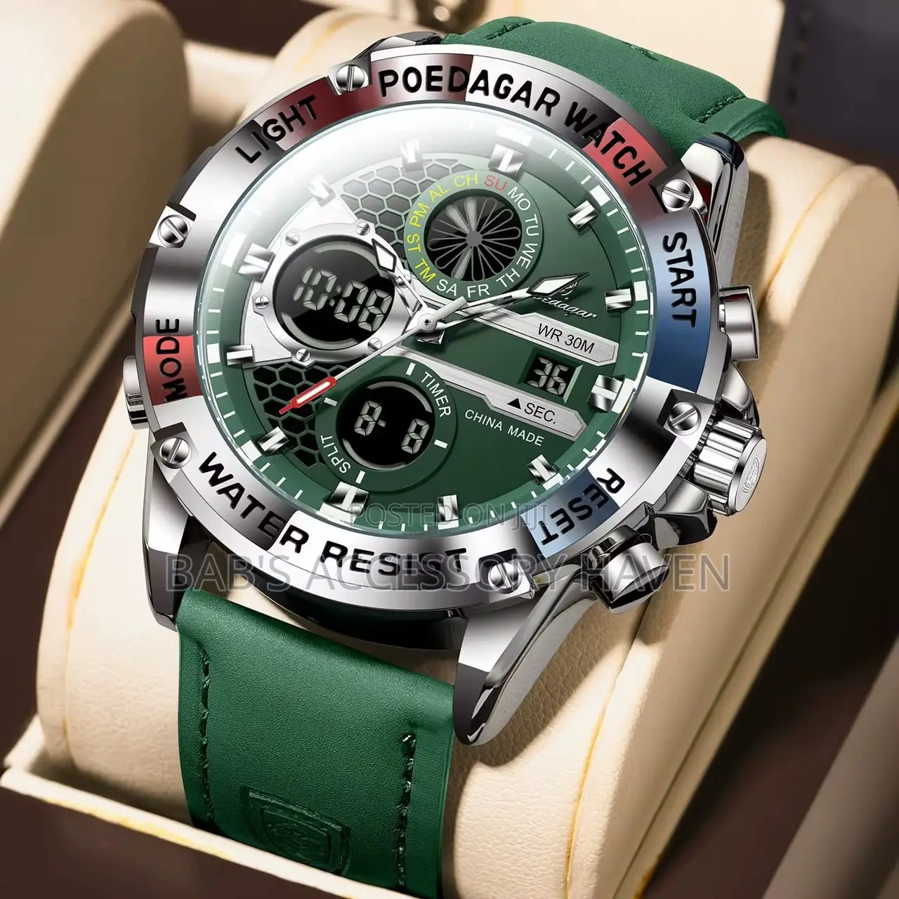 Poedagar Leather Watch