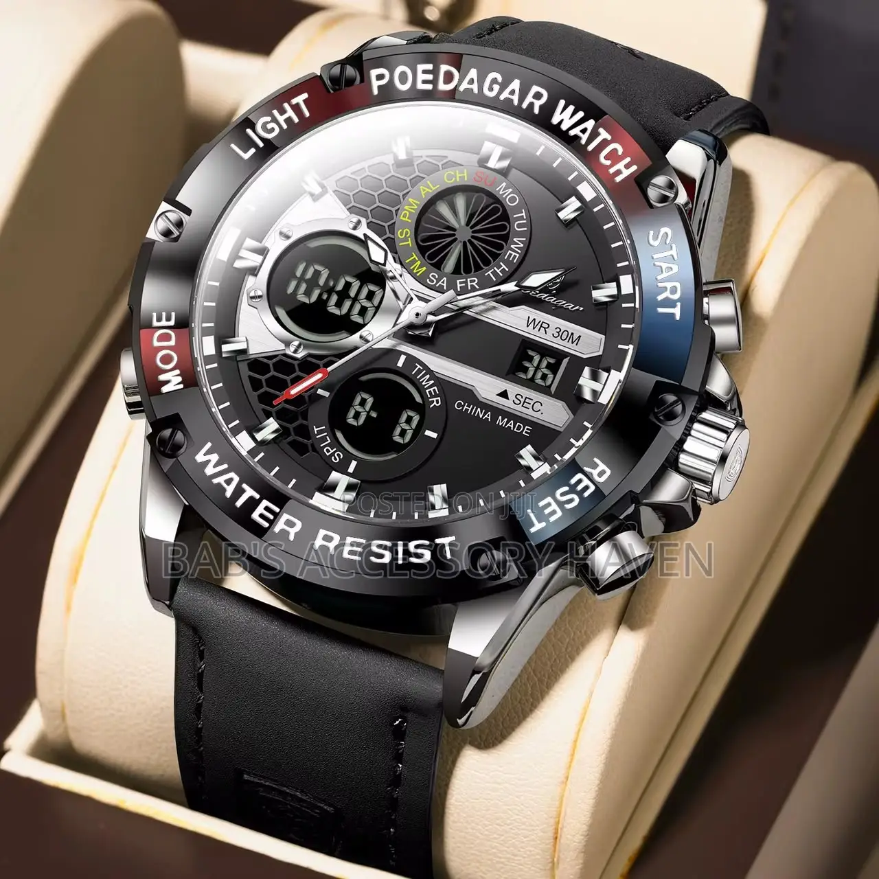 Poedagar Leather Watch