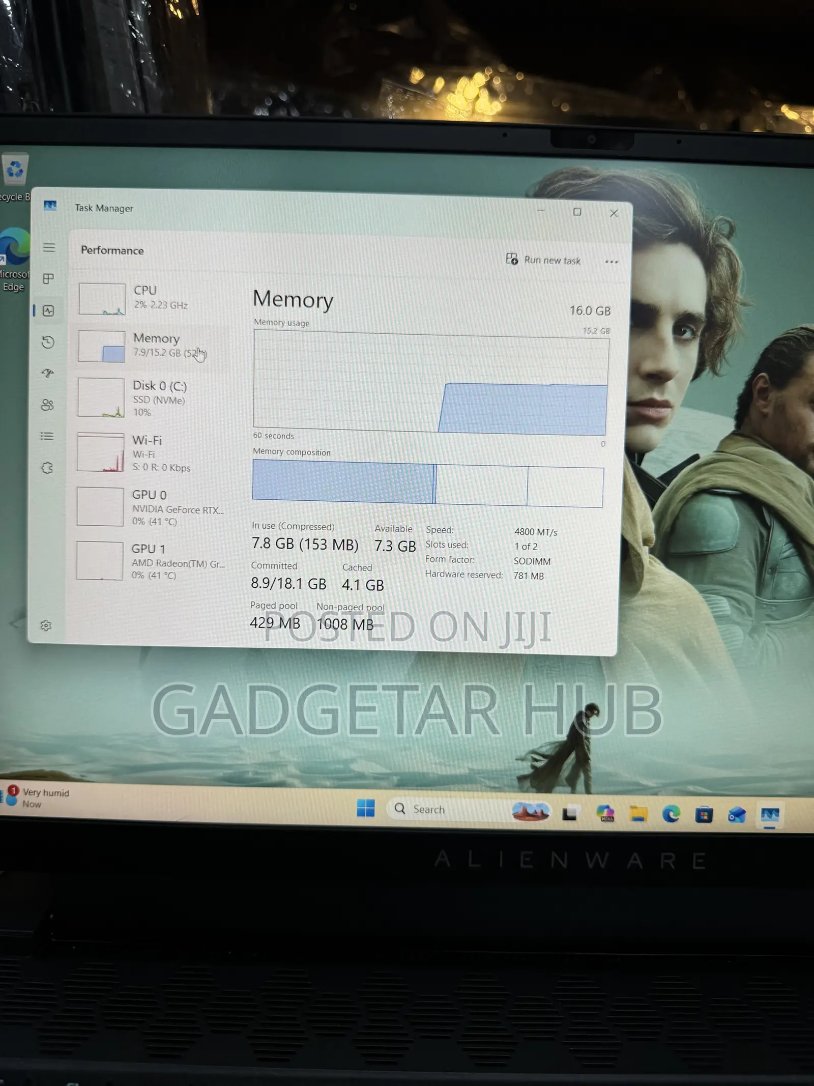 Laptop Dell 16GB AMD Ryzen 7 SSD 1T