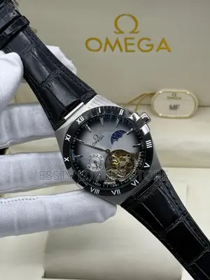 High Quality Luxury Omega Genuine Leather Wristwatch