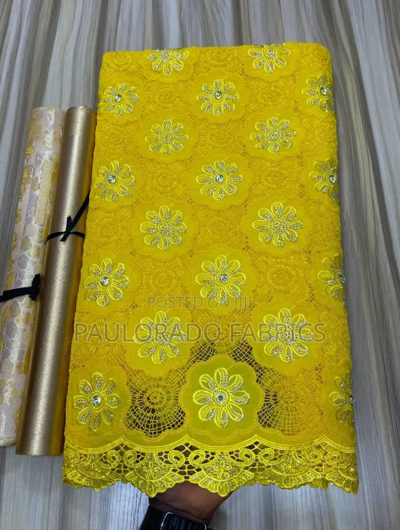 Swiss Lace With Crystal Stone