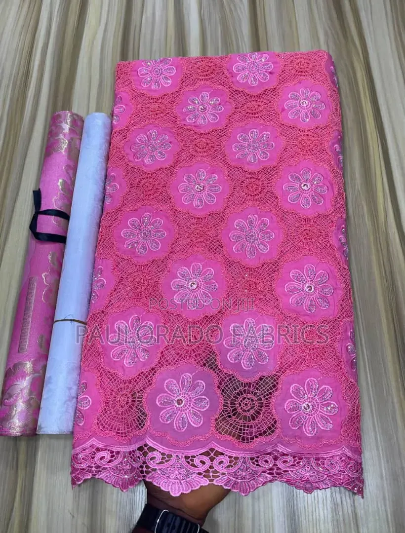 Swiss Lace With Crystal Stone