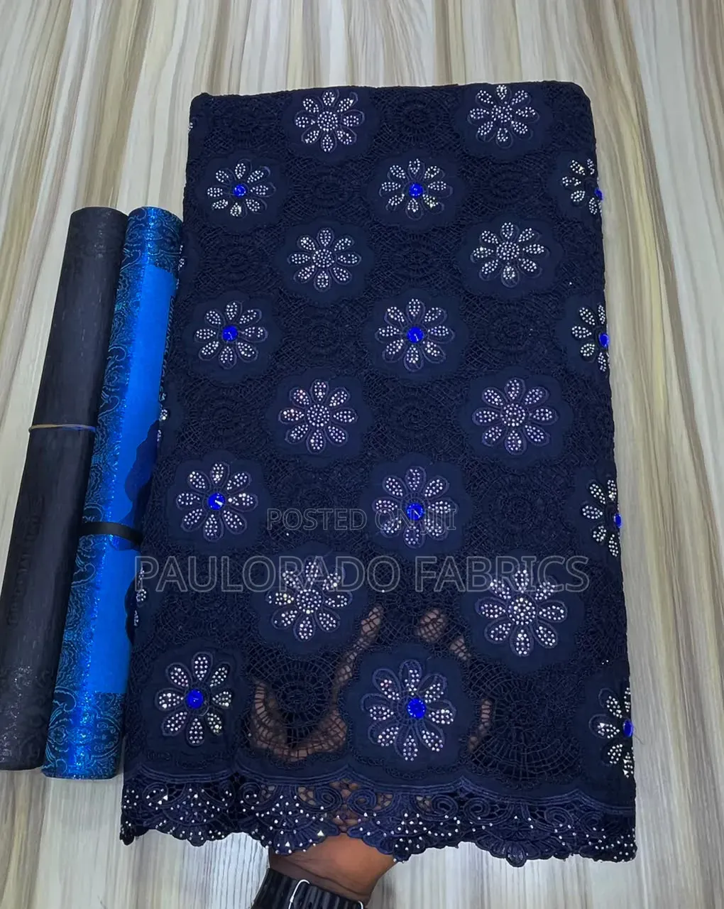 Swiss Lace With Crystal Stone