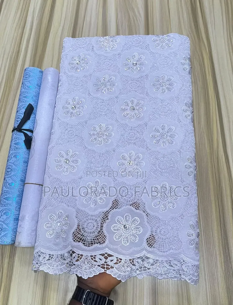 Swiss Lace With Crystal Stone
