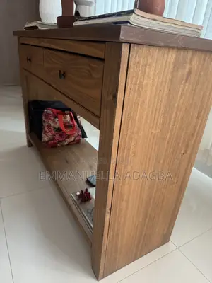 Wood Console Table With 2 Drawers