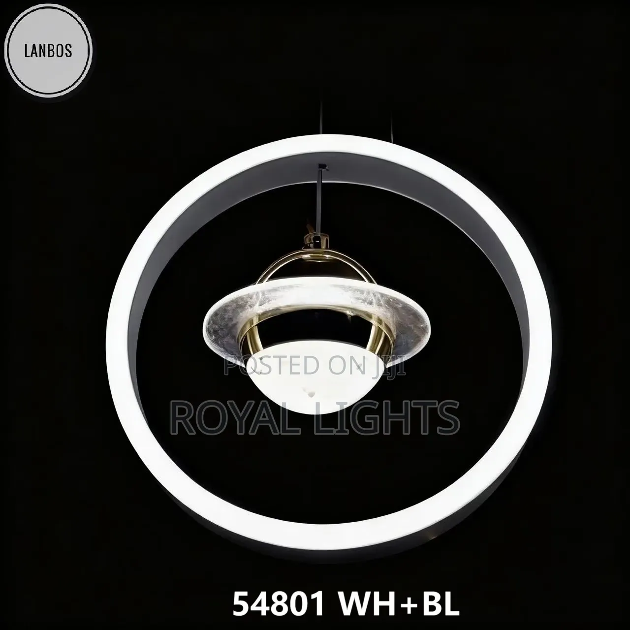 Double Circle Simple Chandelier
