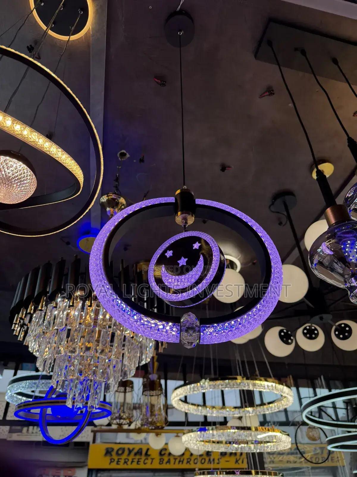 Double Circle Simple Chandelier