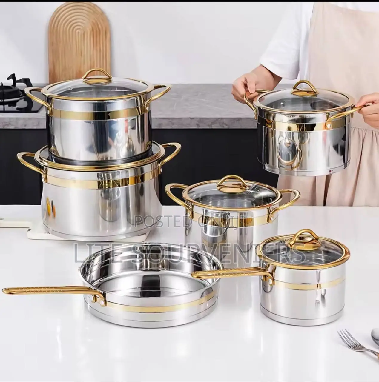 11pcs Stainless Steel Pot Set