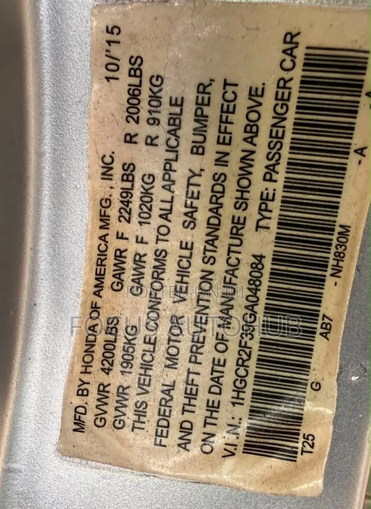 Honda Accord 2016 Silver