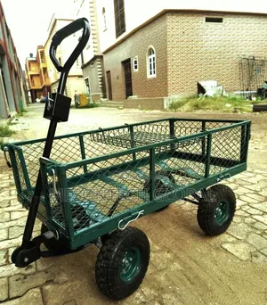 Heavy Duty Green Garden Trolley/Cart , Basket Trolley