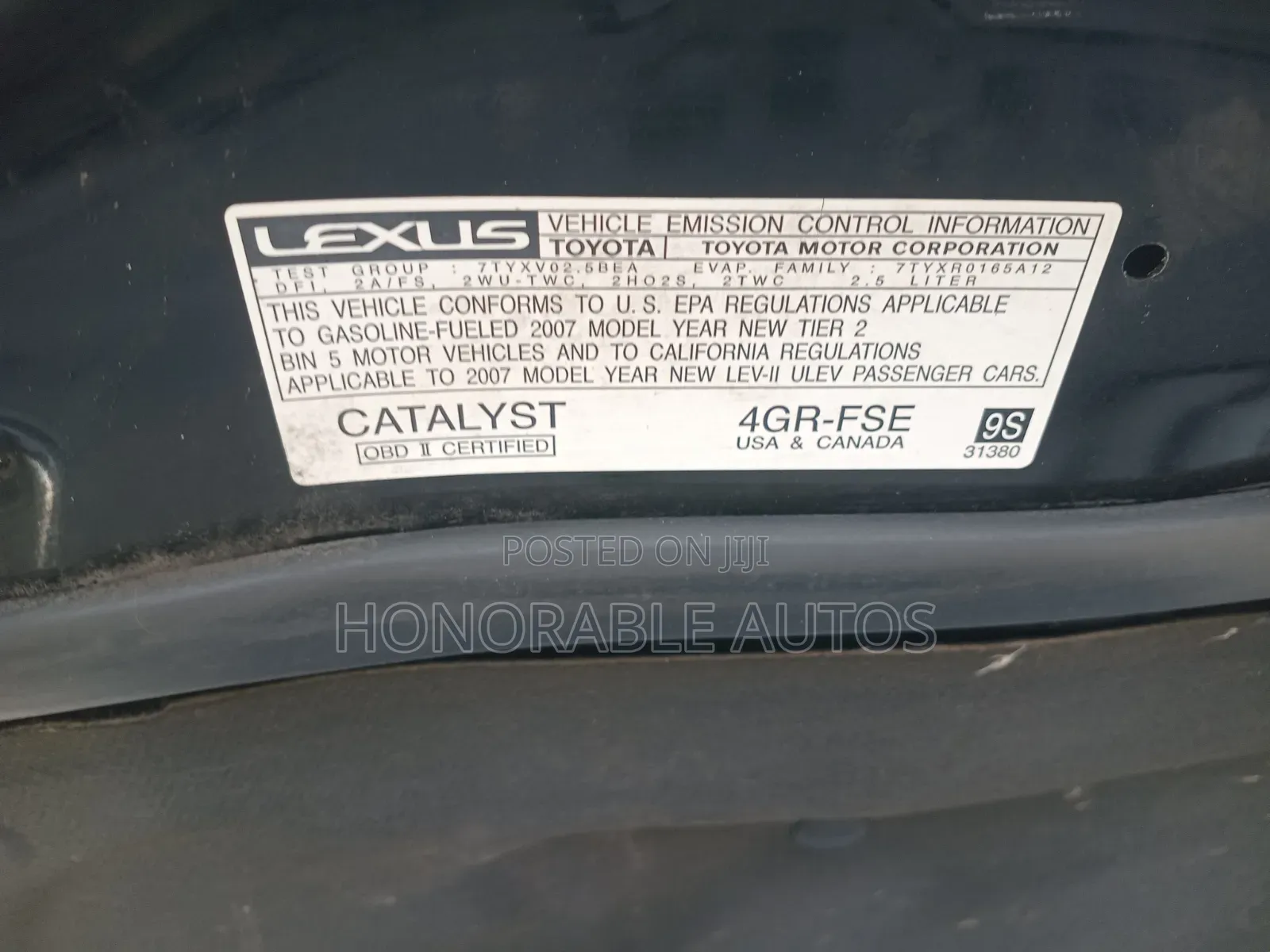 Lexus IS 2007 Black